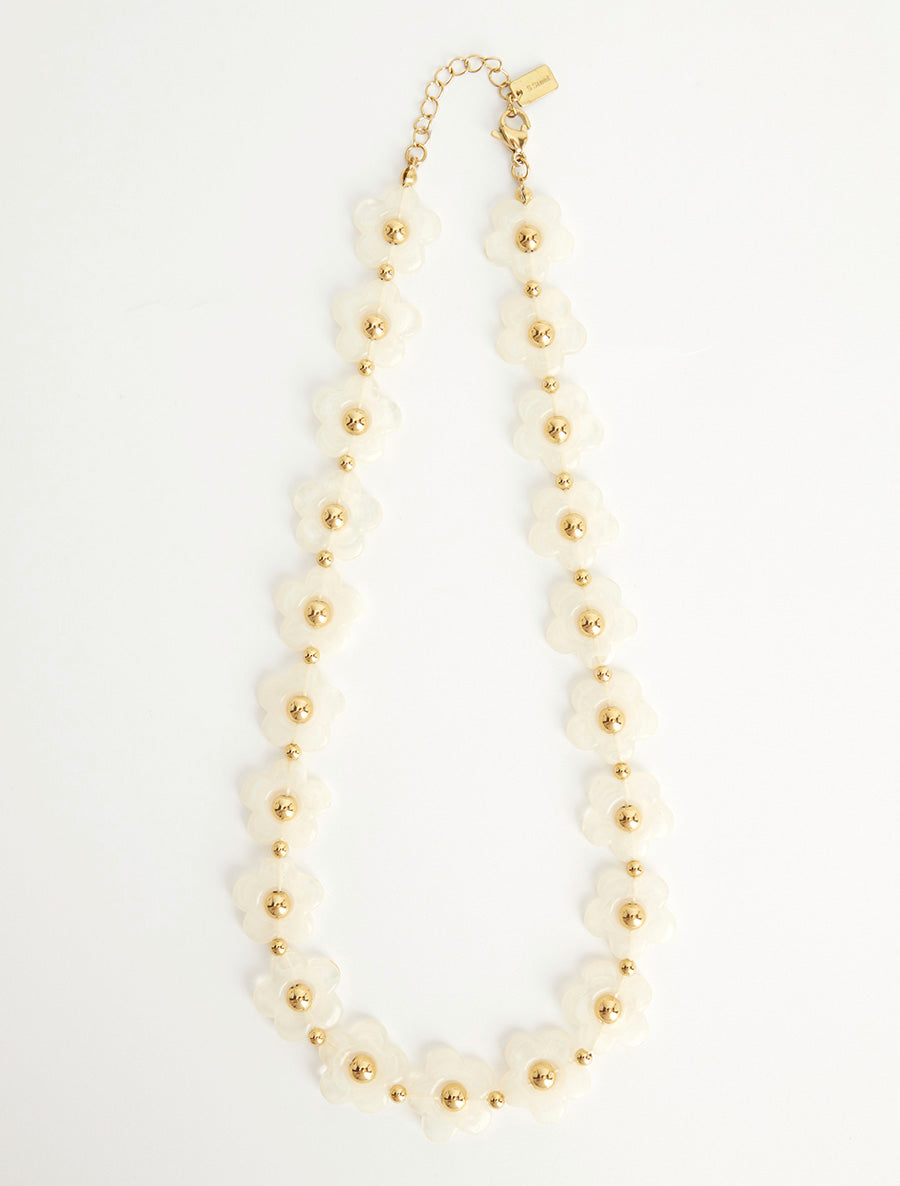 Collier motif floral - Beige - 2