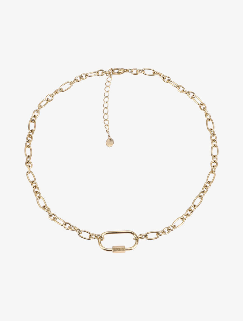Collier en maille à pendentif mousqueton - Or - 2