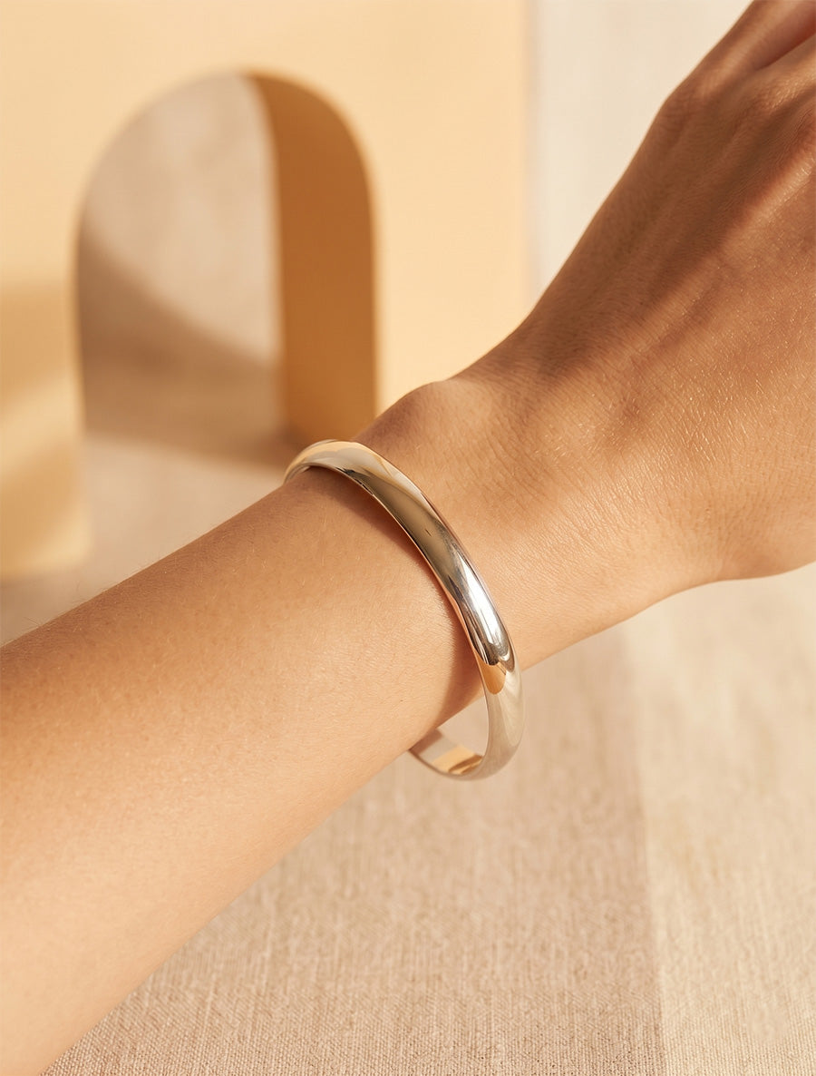 Bracelet jonc bold - Argent - 1