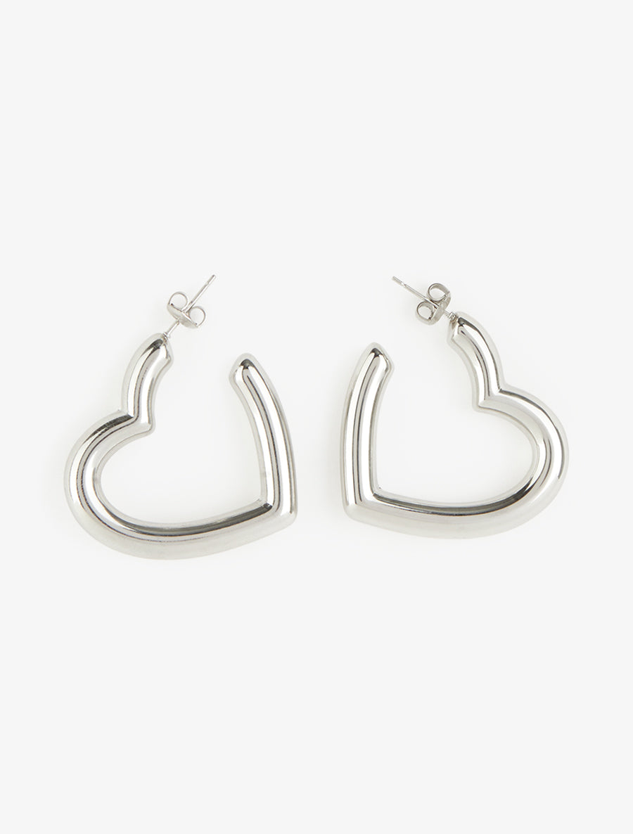 Créoles coeur - Argent - 2