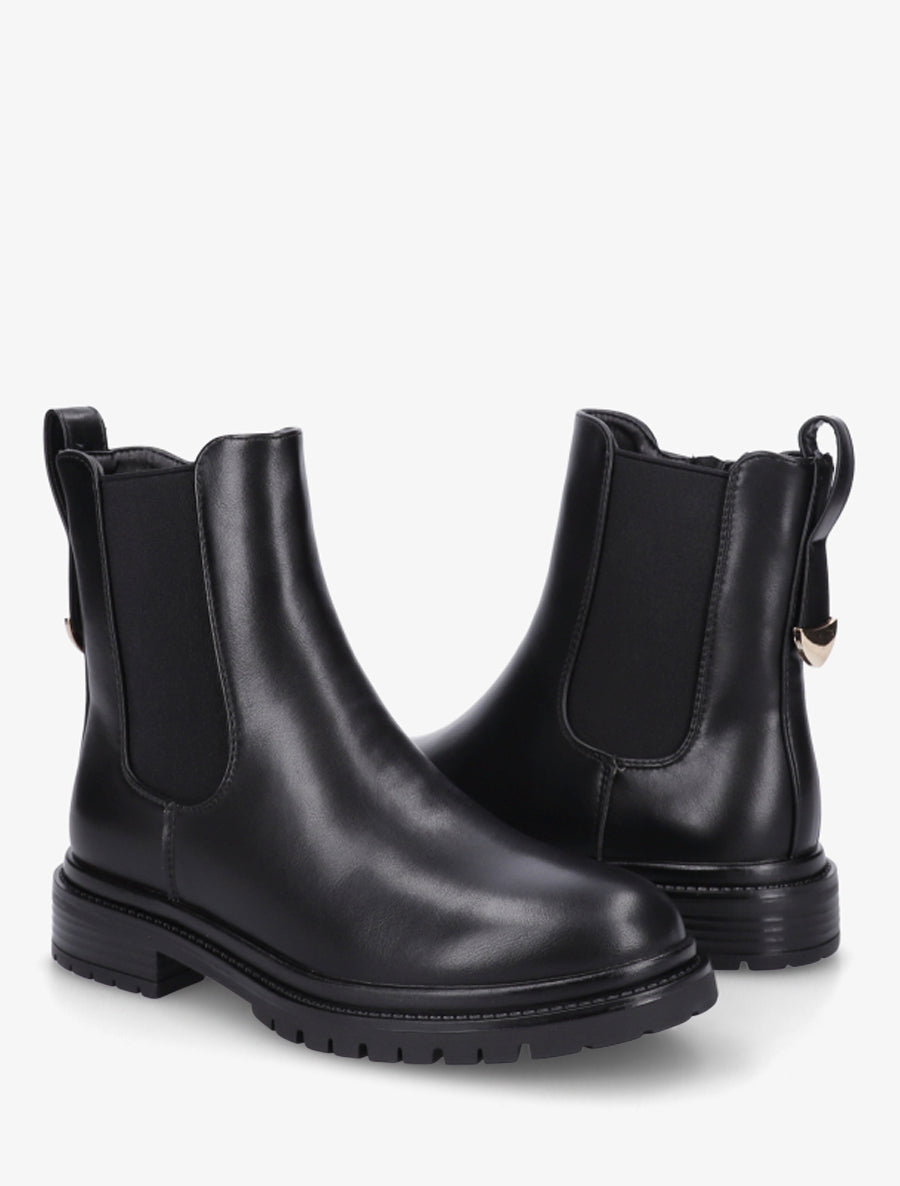Chelsea boots à contrefort stylisé - Noir - 4