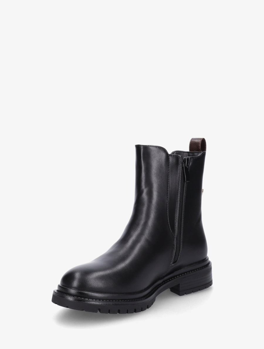 Chelsea boots à contrefort stylisé - Noir/marron - 3