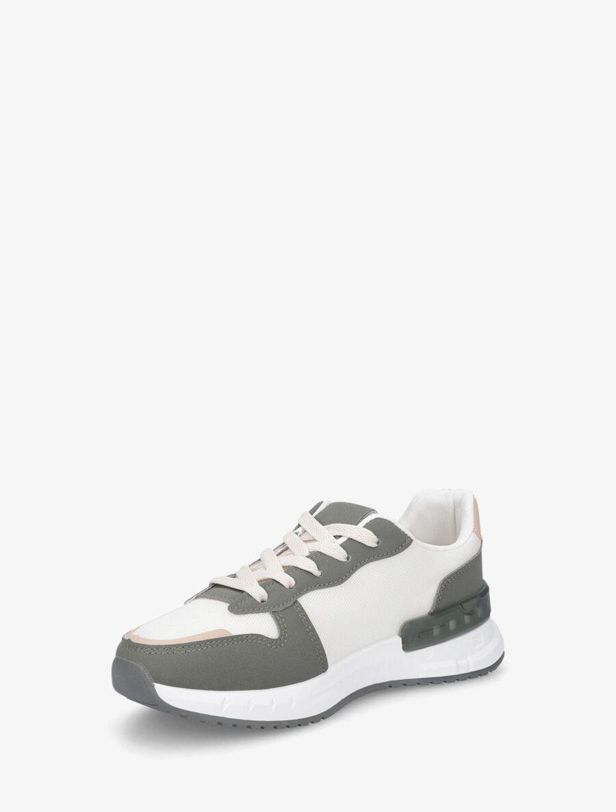 Baskets en toile et simili - Kaki - 3