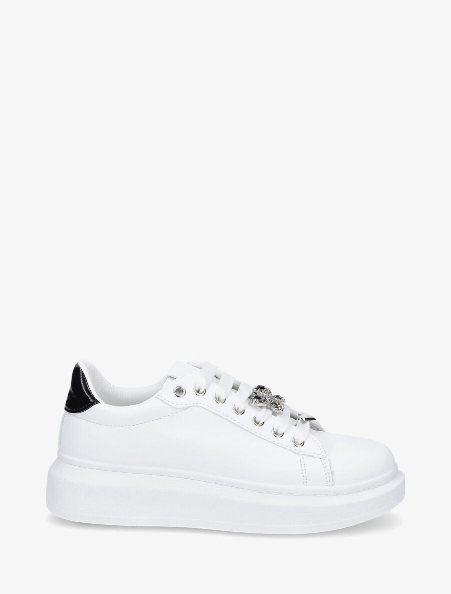 Sneakers à empiècement bijoux - Noir - 1
