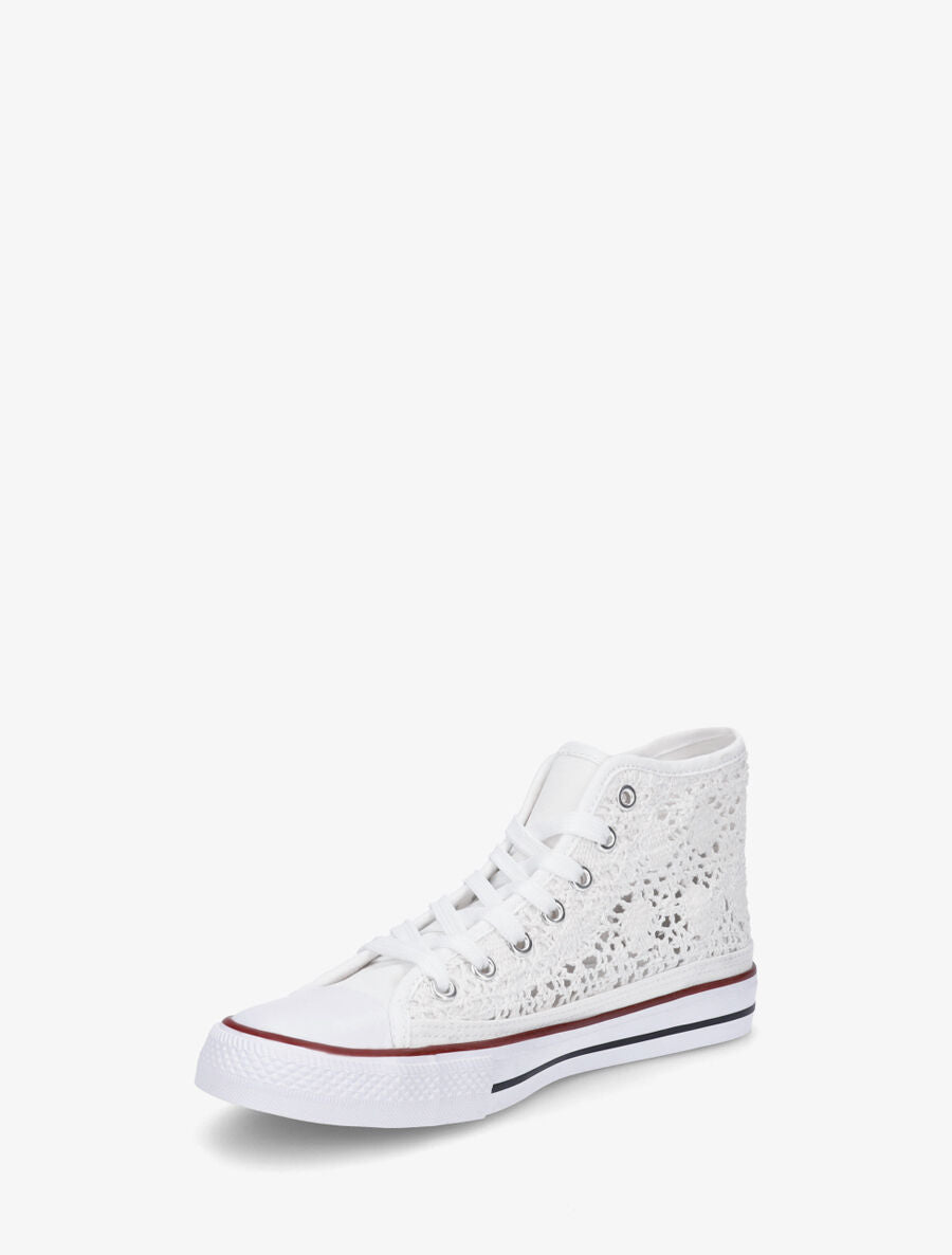 Tennis montantes en crochet - Blanc - 3