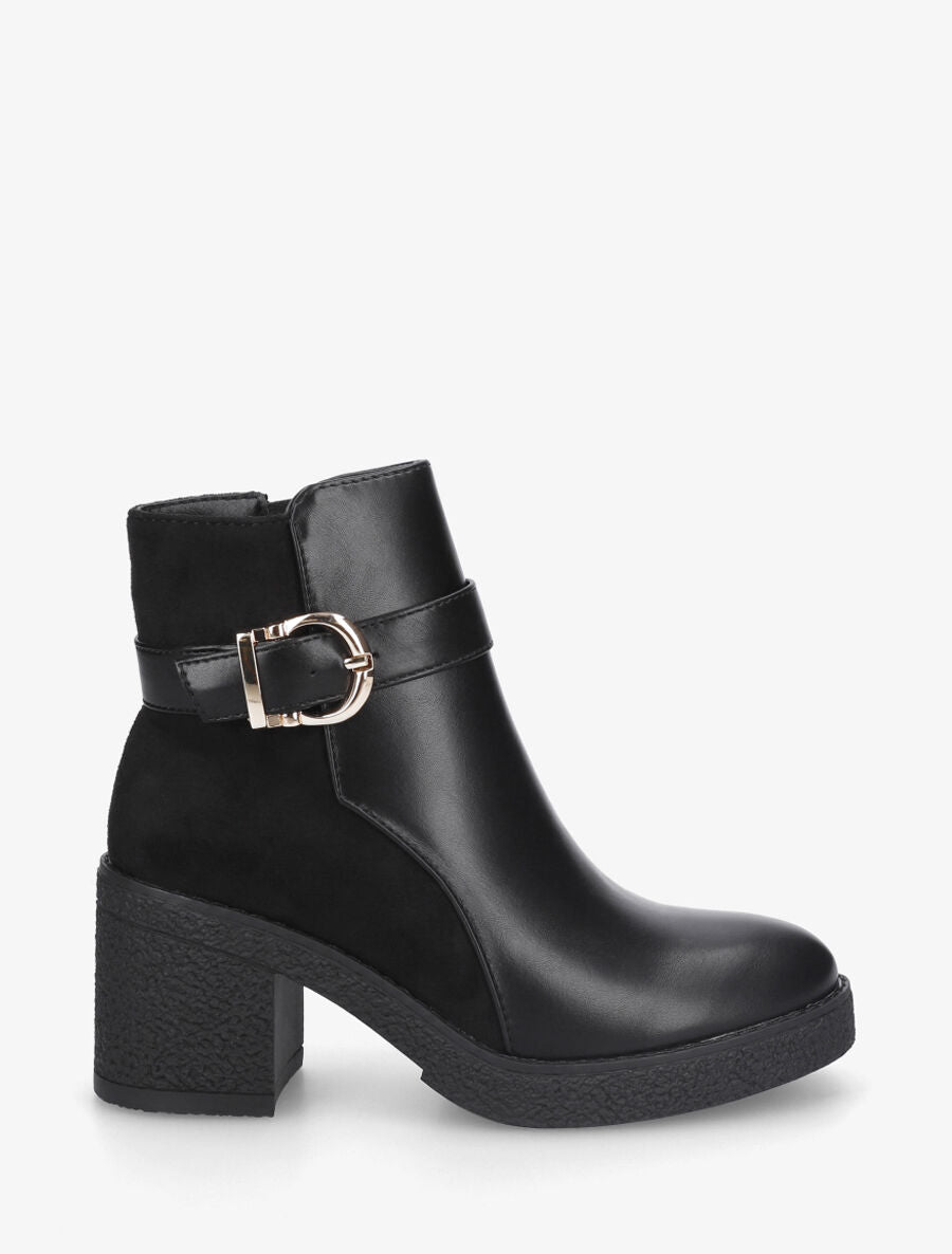 Bottines bi-matière - Noir - 1