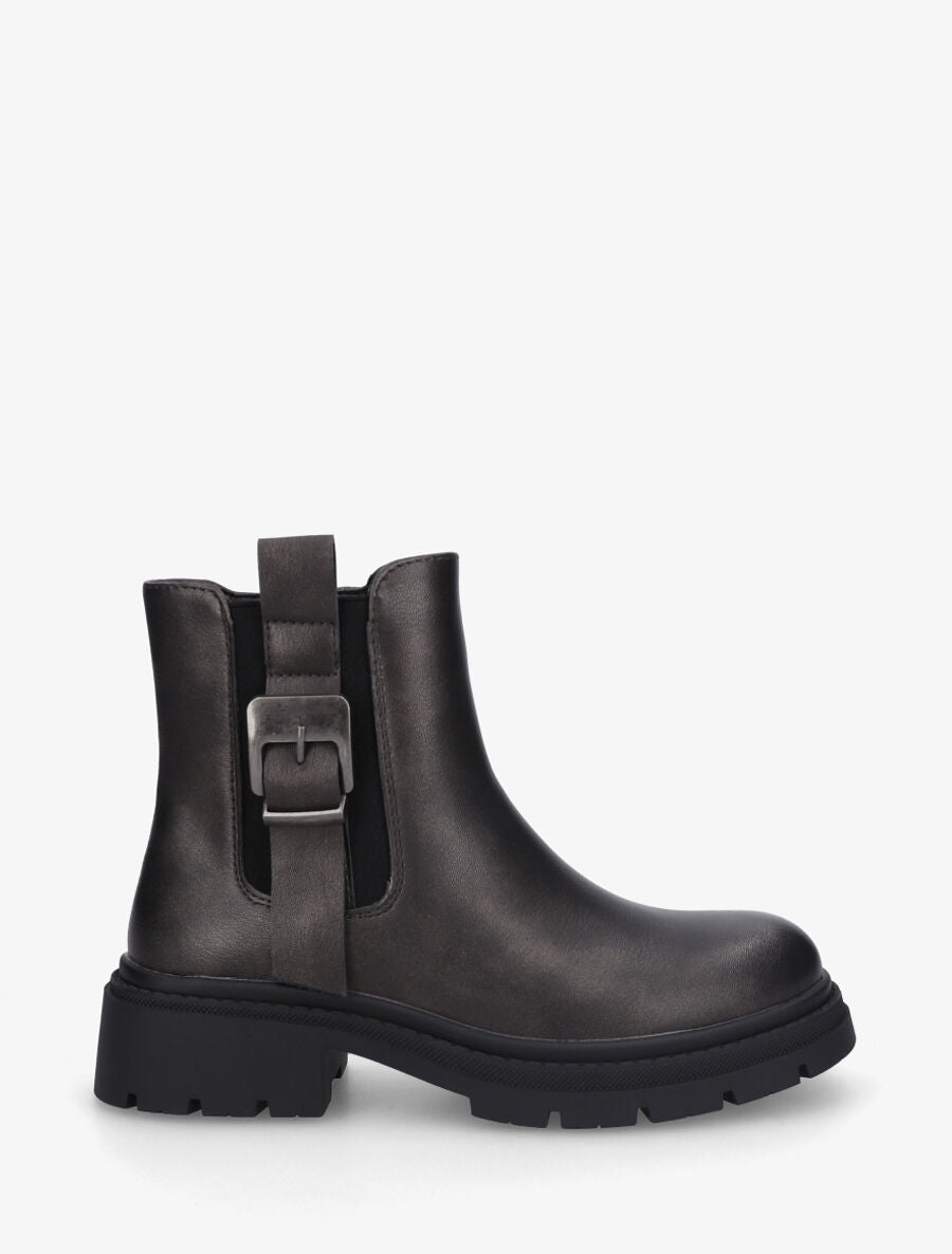 Bottines style chelsea à boucle décorative - Gun - 1