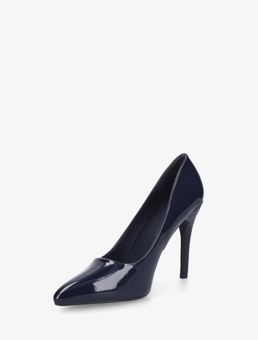 Escarpins vernis à talon aiguille - Marine - 3