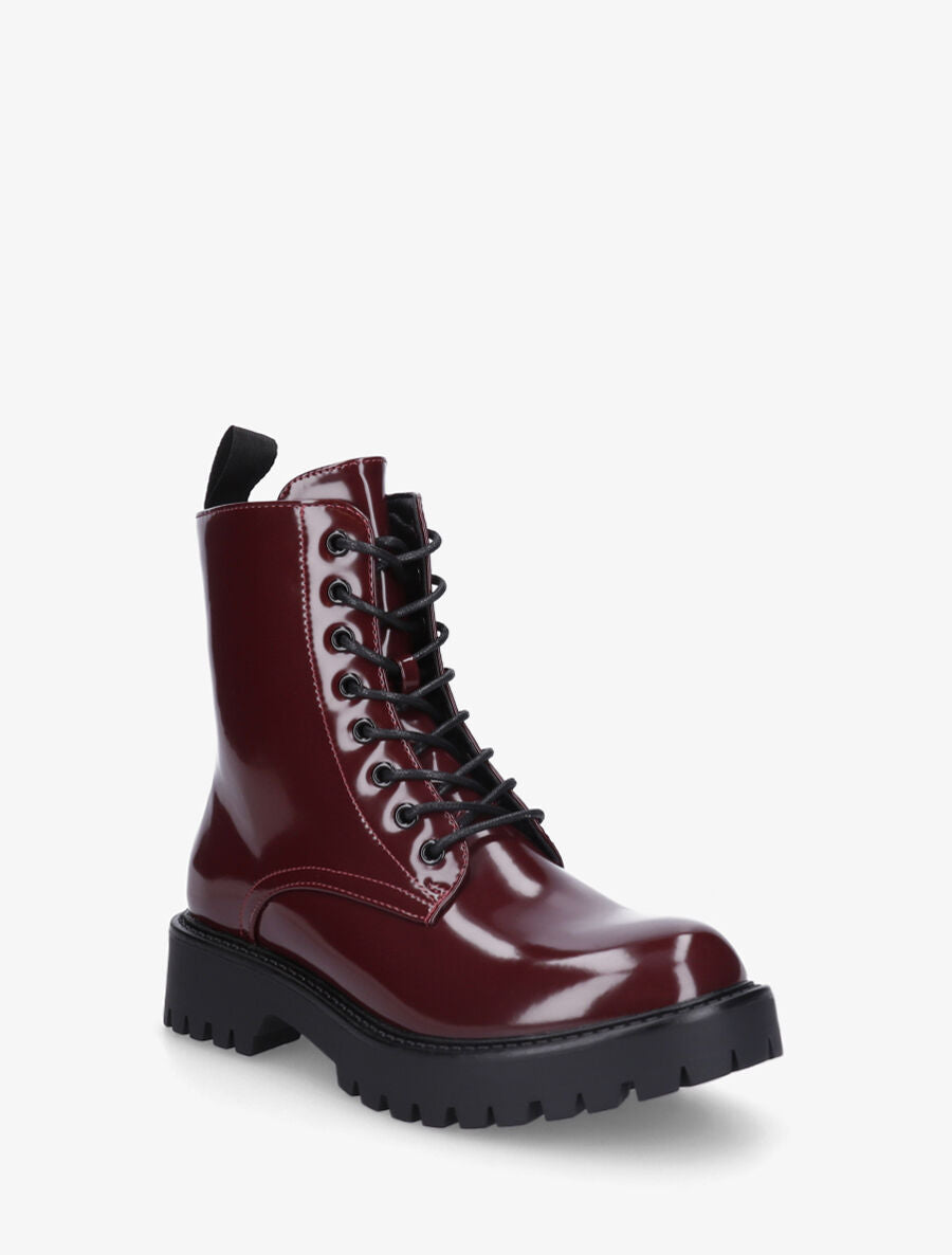 Bottines montantes vernies - Bordeaux - 2