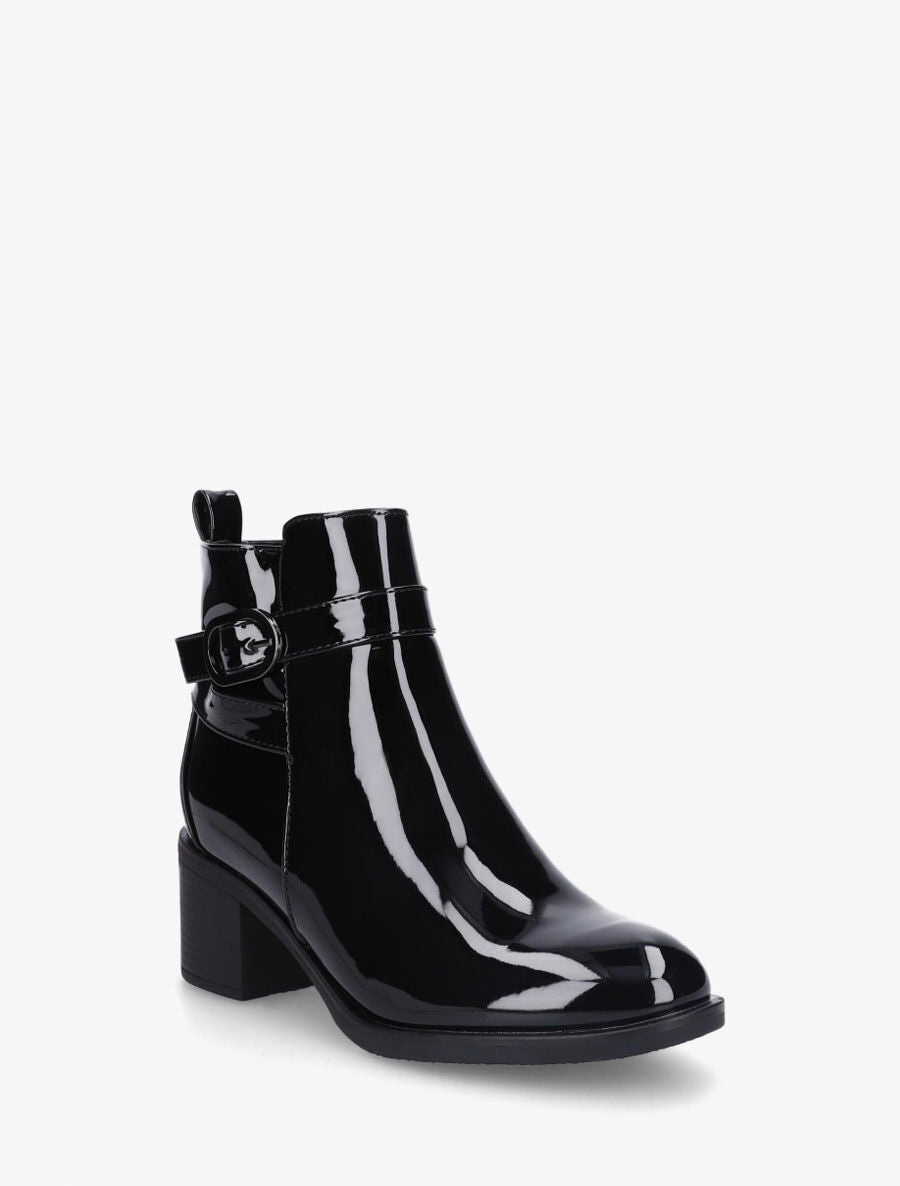 Bottines vernies à talon - Noir - 2
