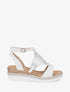 Sandales compensées à ganse python - Blanc - 5