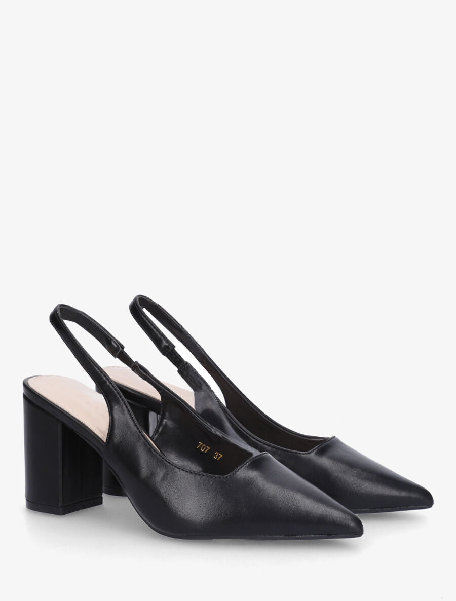 Escaprins ouverts à bouts pointus - Noir - 4