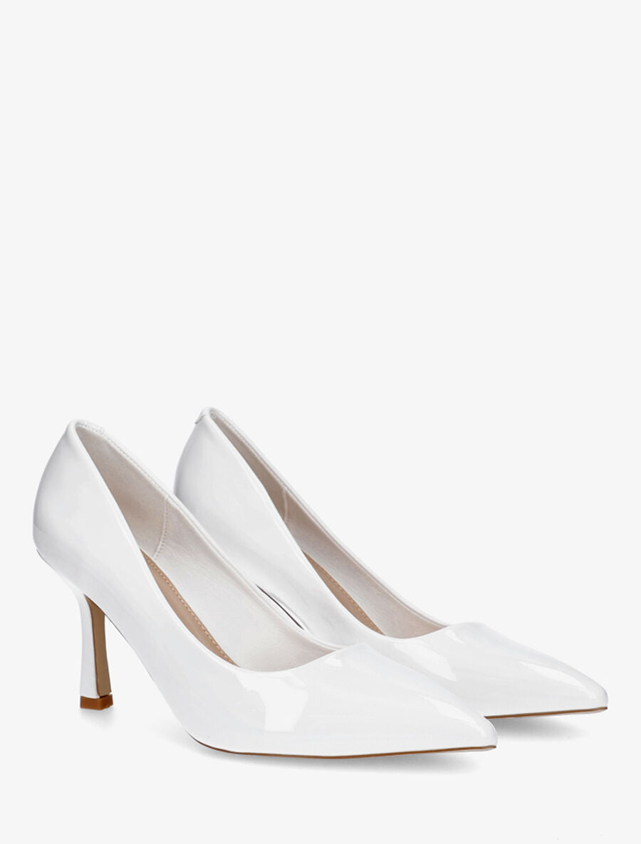 Escarpins vernis à bout pointu - Blanc - 4