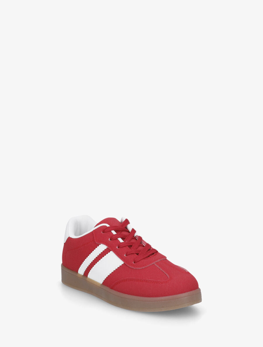 Sneakers color block à bandes contrastantes - Rouge - 2