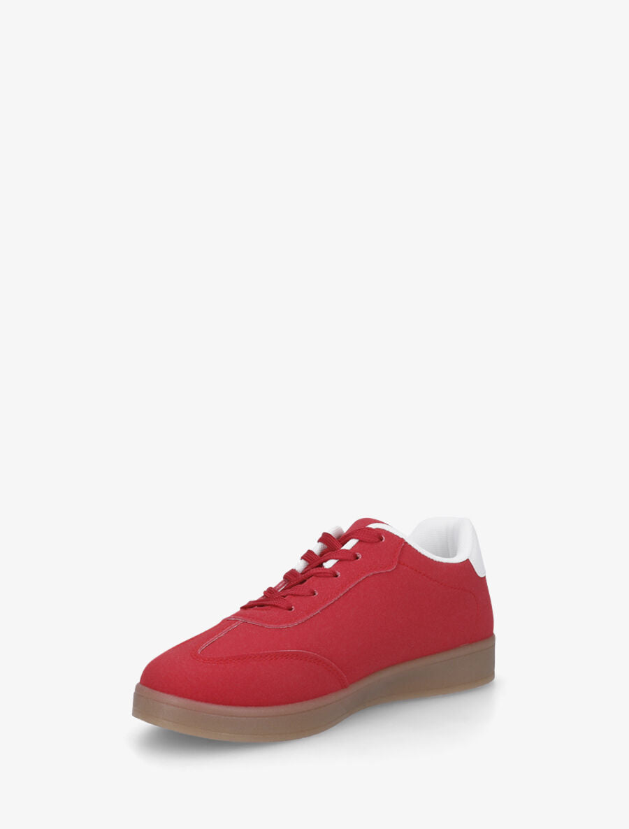 Sneakers color block à bandes contrastantes - Rouge - 3