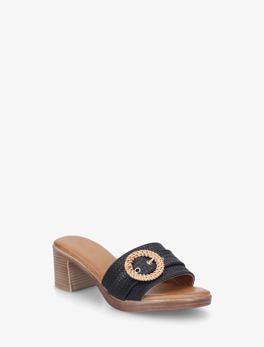 Mules à ganse effet panier d&