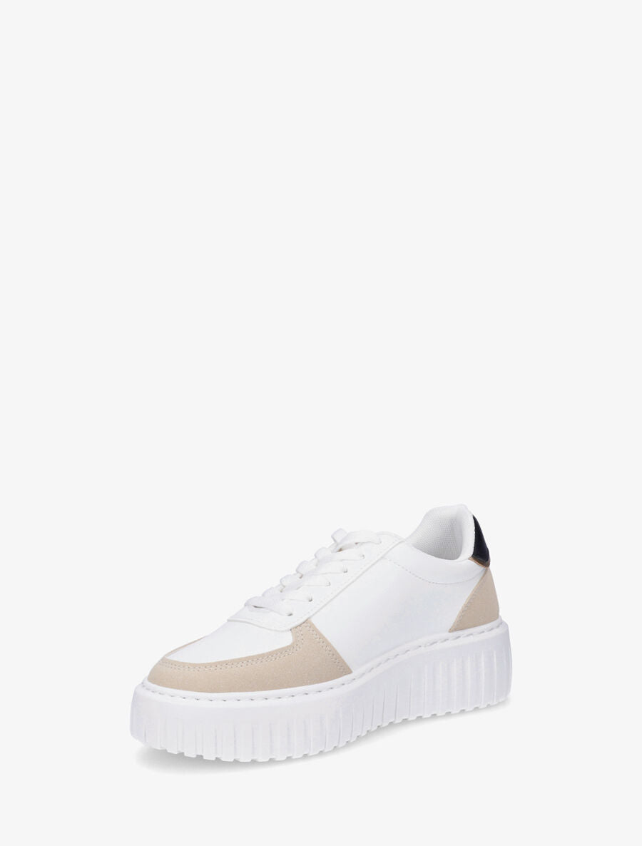 Sneakers en simili à empiècement bijou strassé - Noir - 3