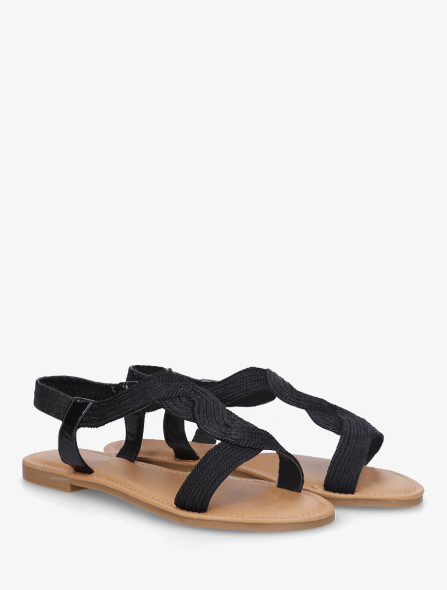 Nu-pieds à cheville élastiquée - Noir - 4