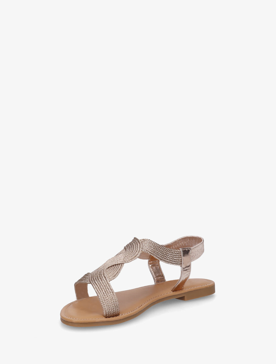 Nu-pieds à cheville élastiquée - Rose gold - 3