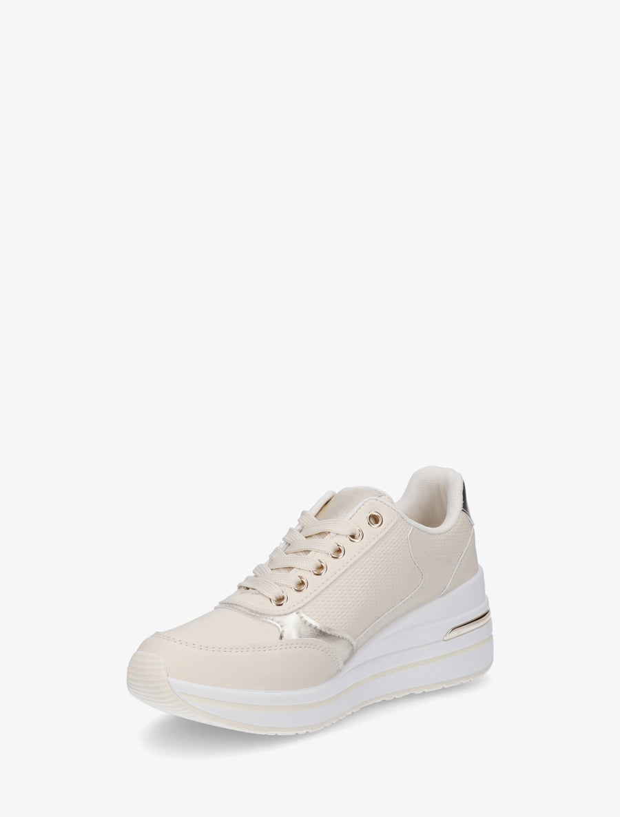 Baskets à plateforme et zip - Beige - 3