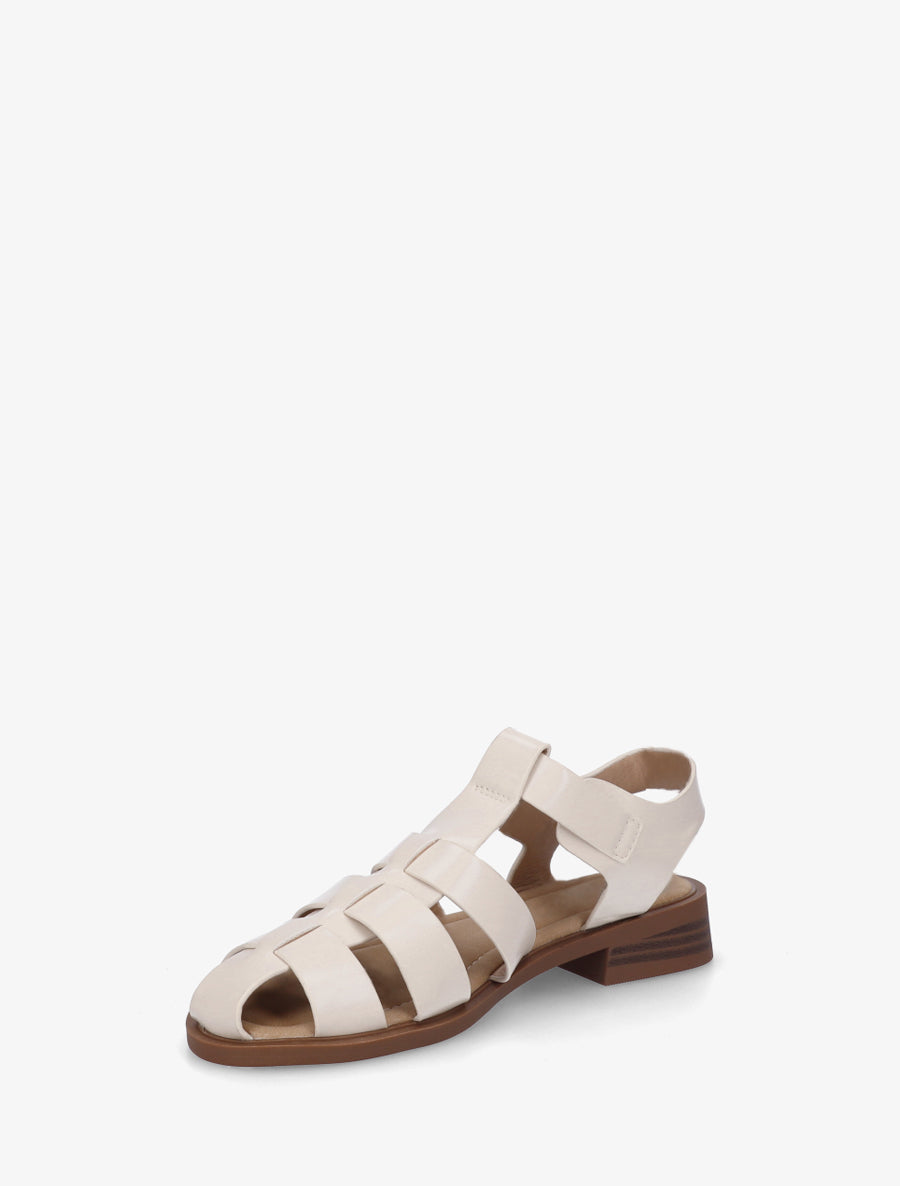 Sandales en simili à boucle - Beige - 3