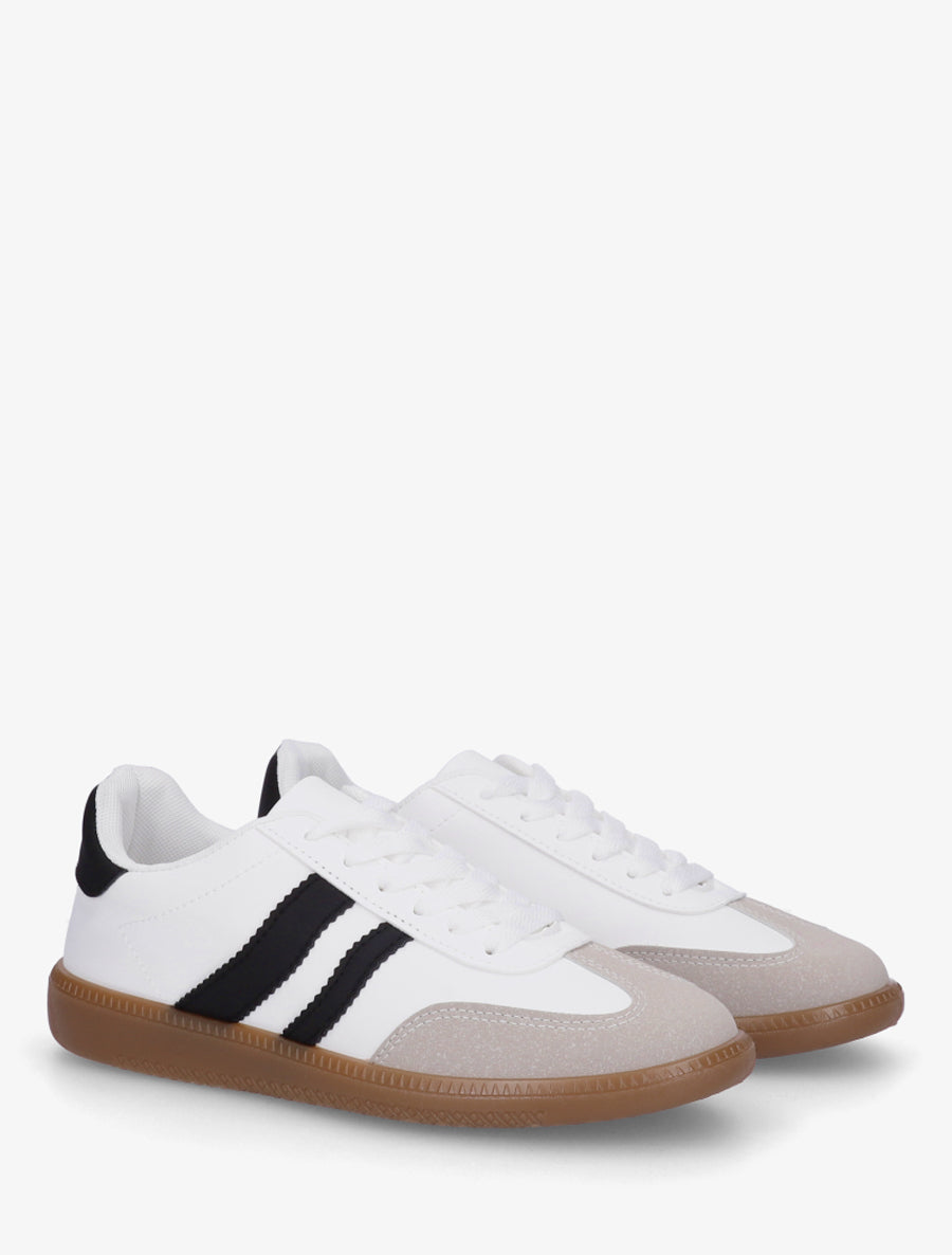 Baskets à bandes contrastantes - Noir/blanc - 4