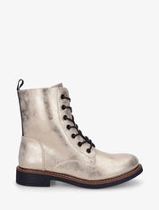 Bottines montantes à lacets - Or - 1