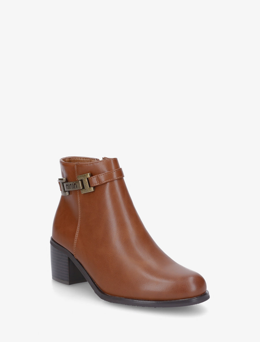 Bottines classiques à boucle - Camel - 2