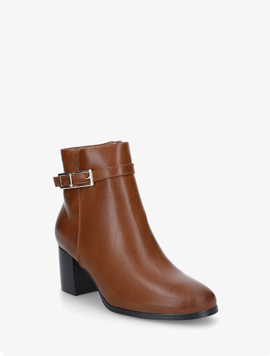 Bottines classiques à boucle - Camel - 2