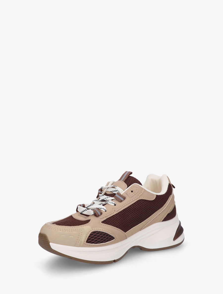 Baskets en tissu et simili - Marron - 3