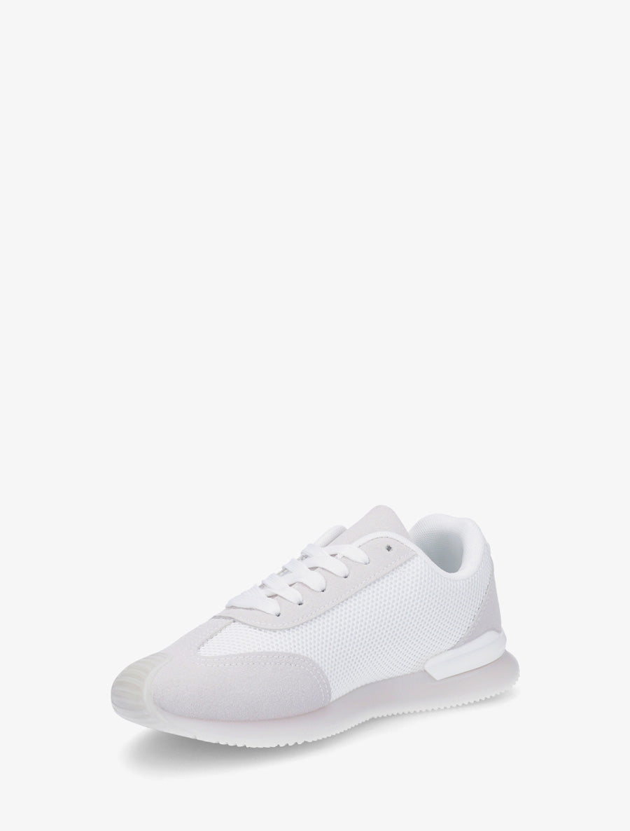 Baskets bimatière à broderie fantaisie - Blanc - 3