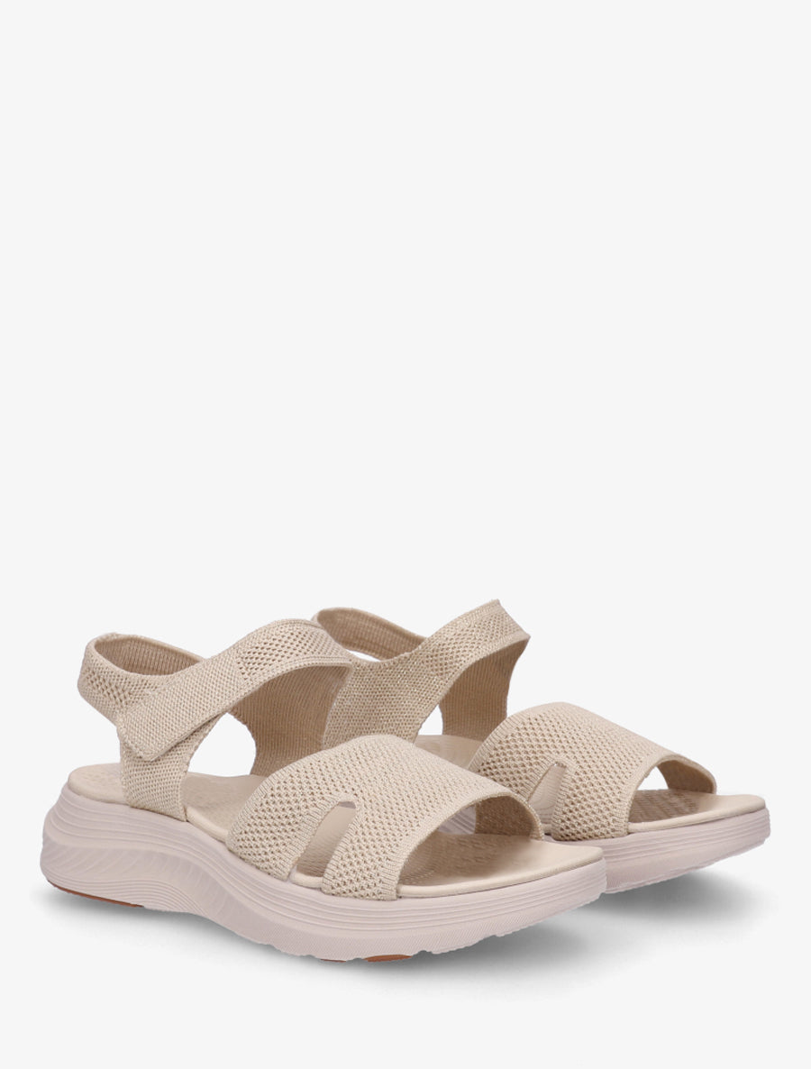 Sandales irisées à scratch - Beige - 4