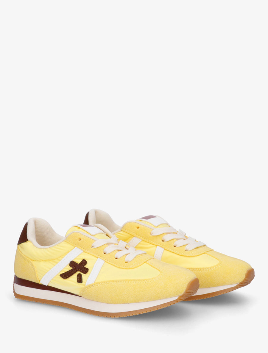 Baskets à empiècement graphique - Jaune - 4