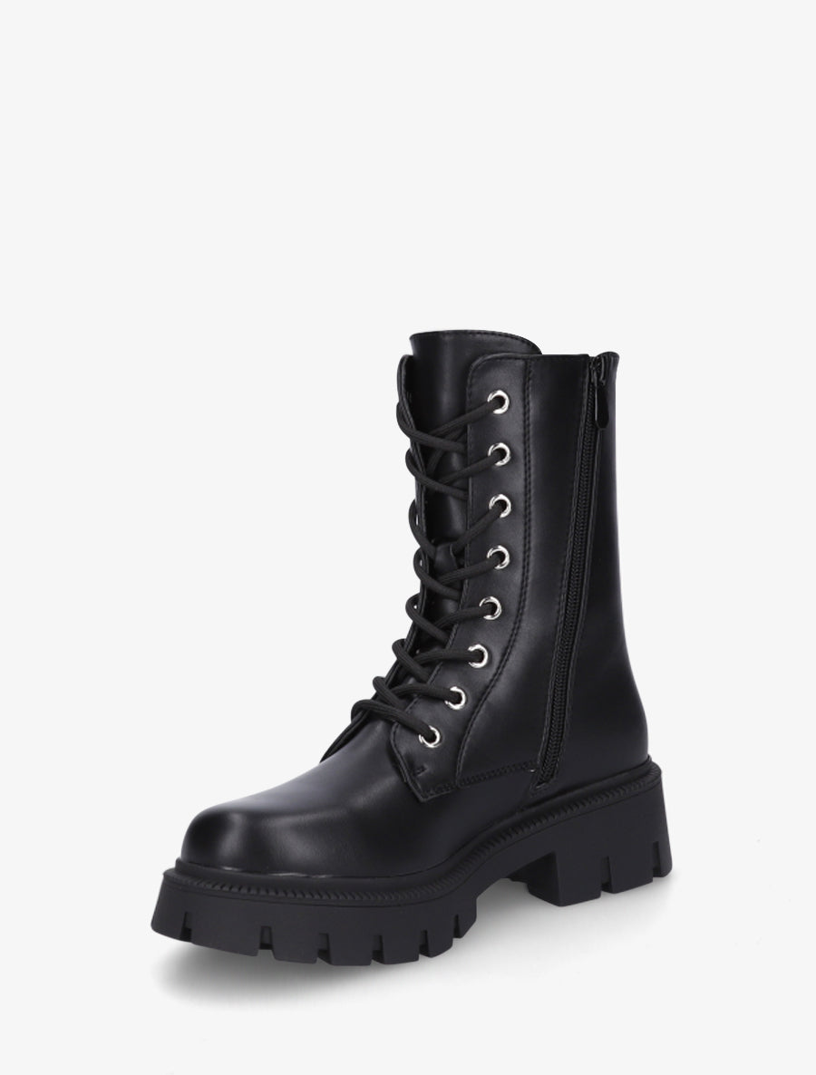 Bottines montantes à lacets - Noir - 3
