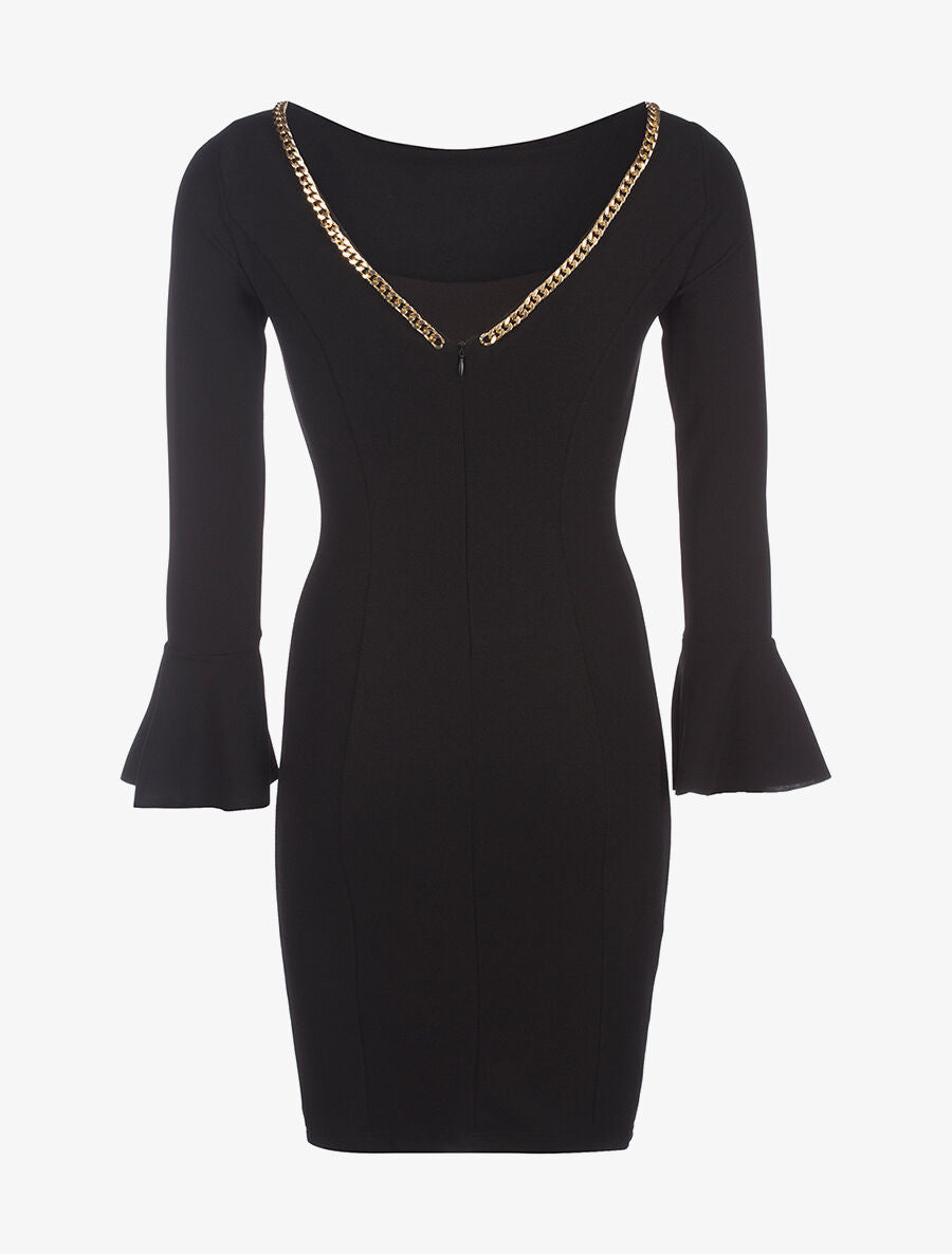 Robe col chaine - noir - 2
