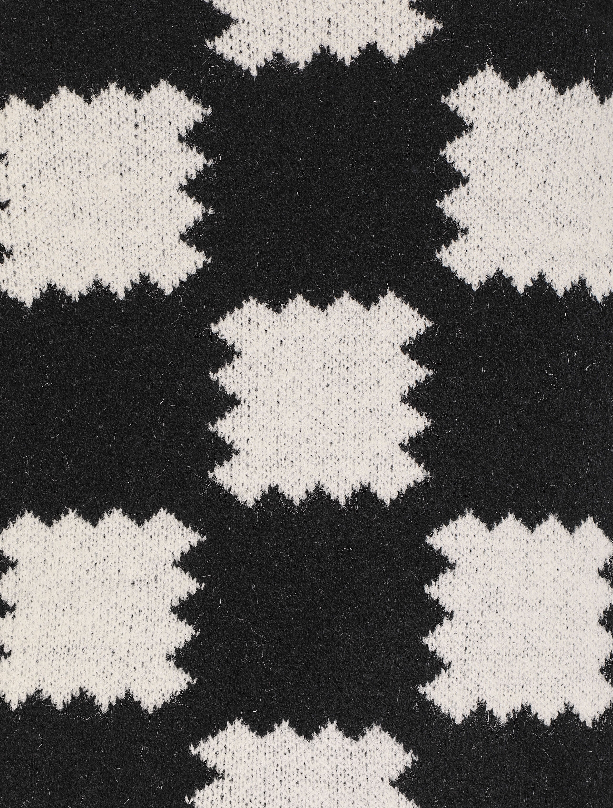 Pull en laine mélangée à motif graphique - Noir - 4