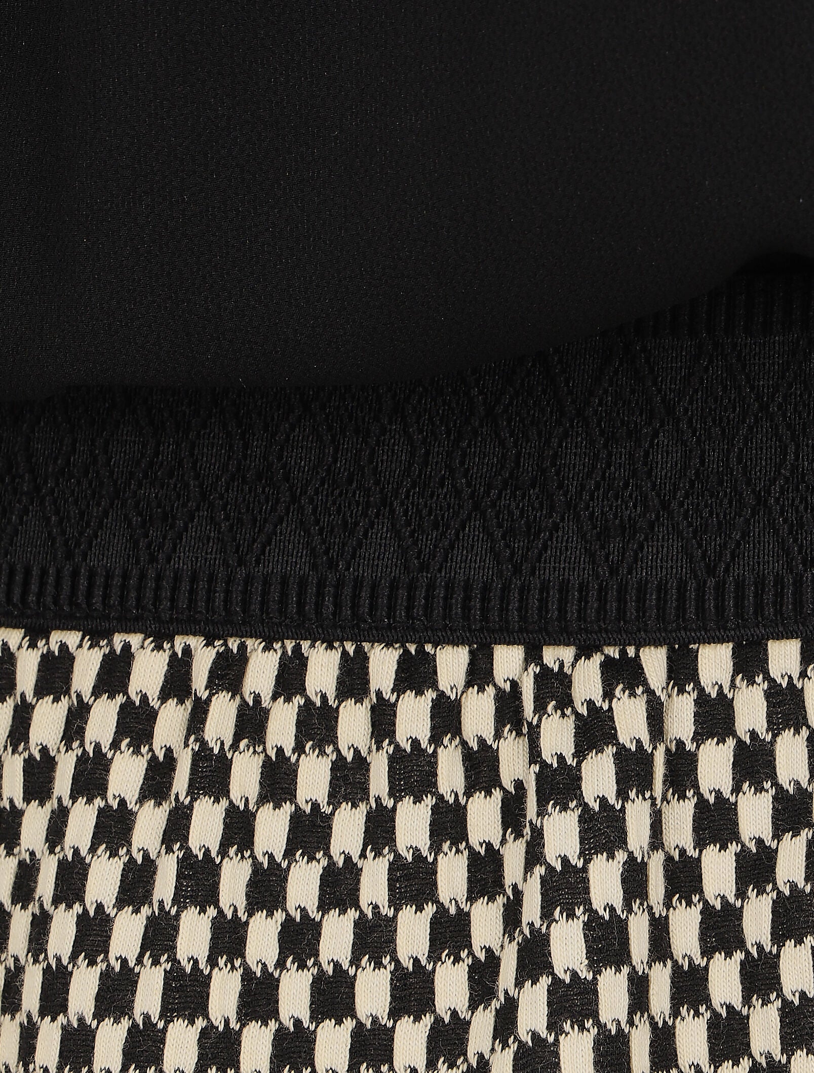 Robe droite à motif damier - Noir/beige - 3