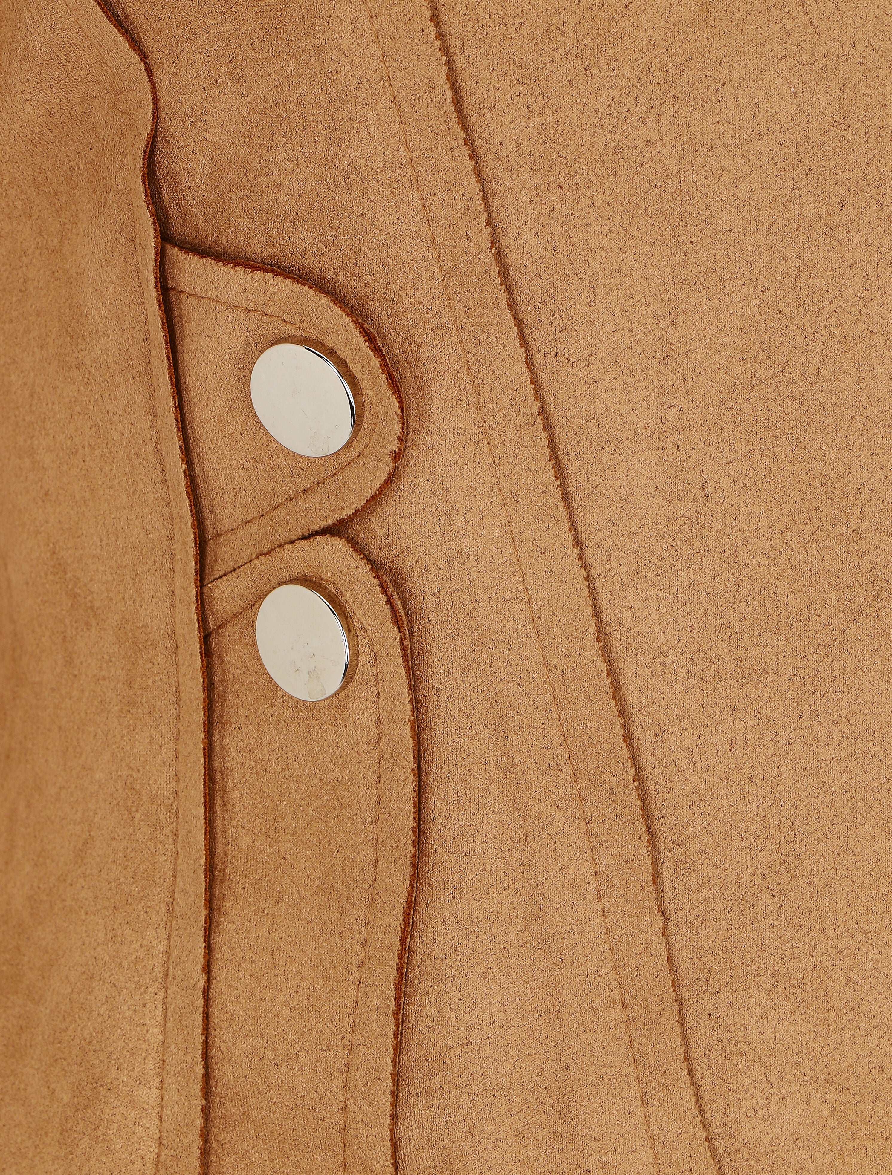 Veste en suédine style perfecto - Camel clair - 3