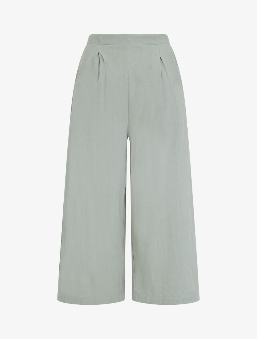Pantalon ample à taille élastiquée - Vert d&
