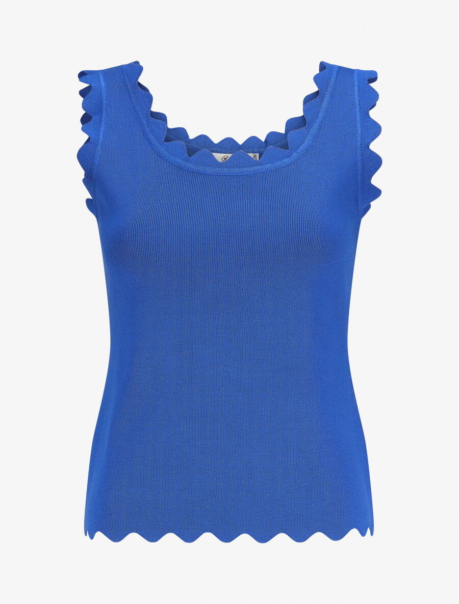 Top en maille sans manches - Bleu roi - 1