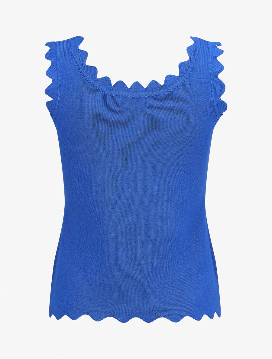 Top en maille sans manches - Bleu roi - 2