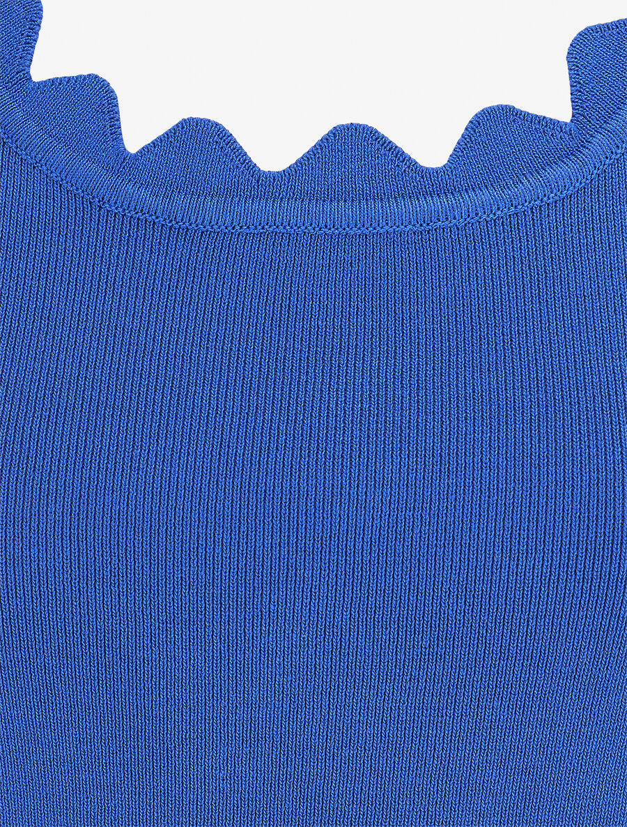 Top en maille sans manches - Bleu roi - 3
