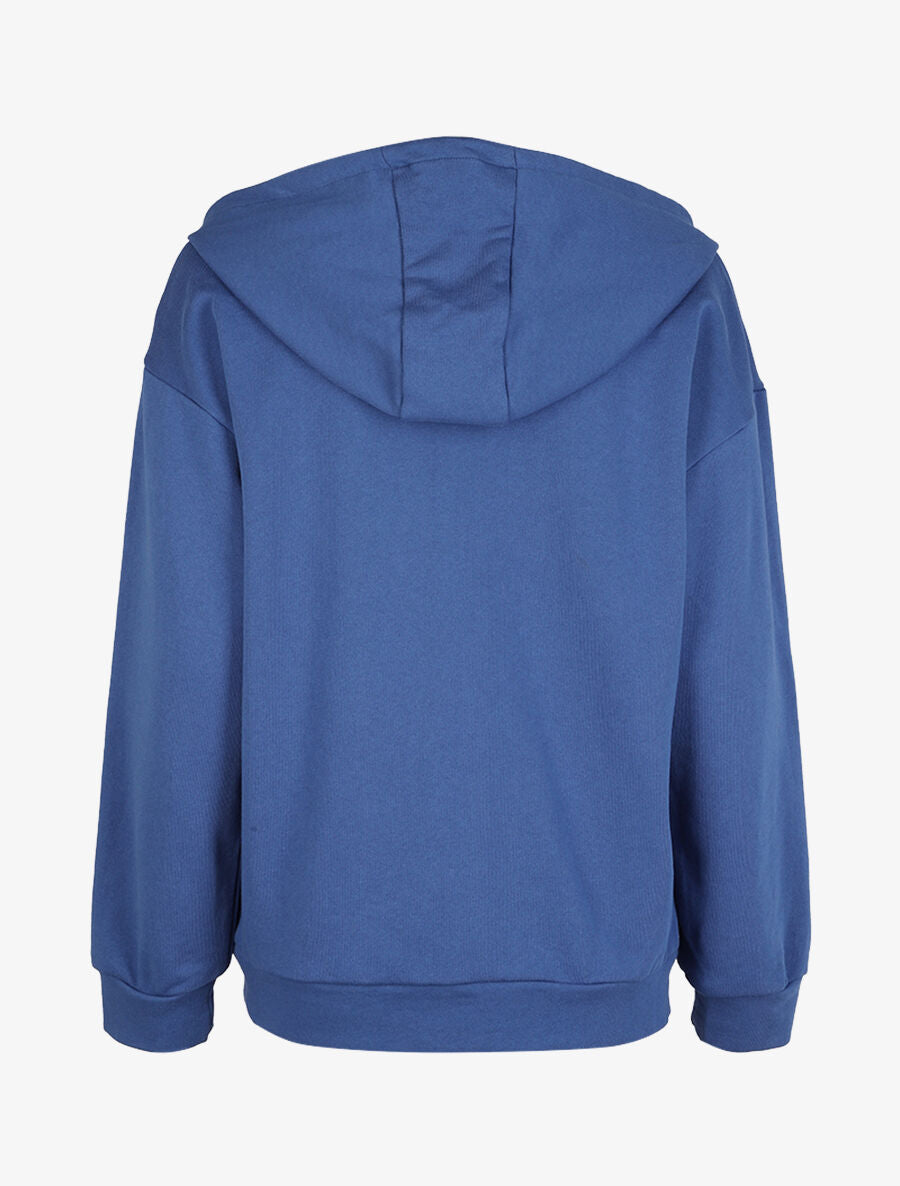 Sweat à capuche zippé - Bleu - 2