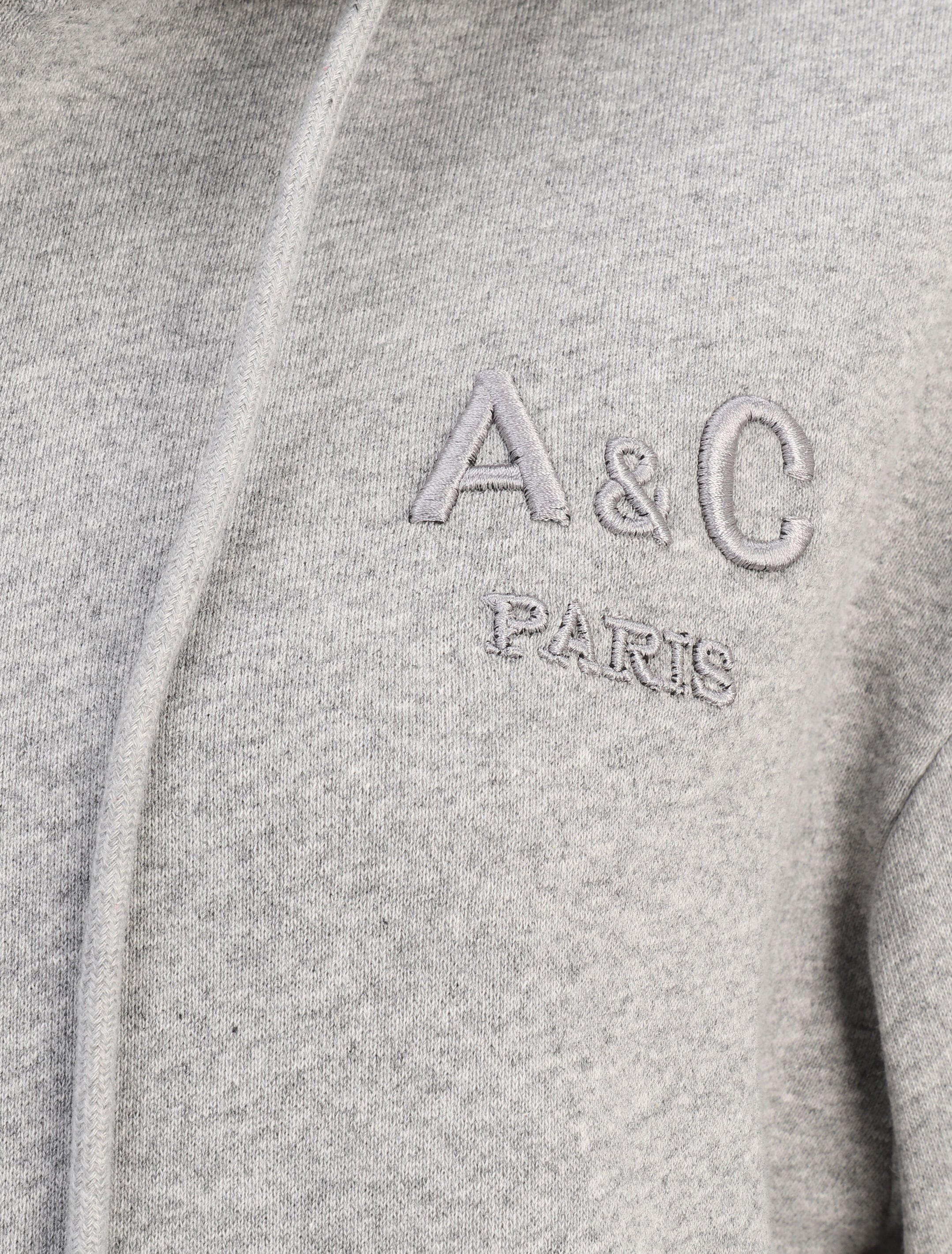Sweat à capuche zippé - Gris chiné - 4