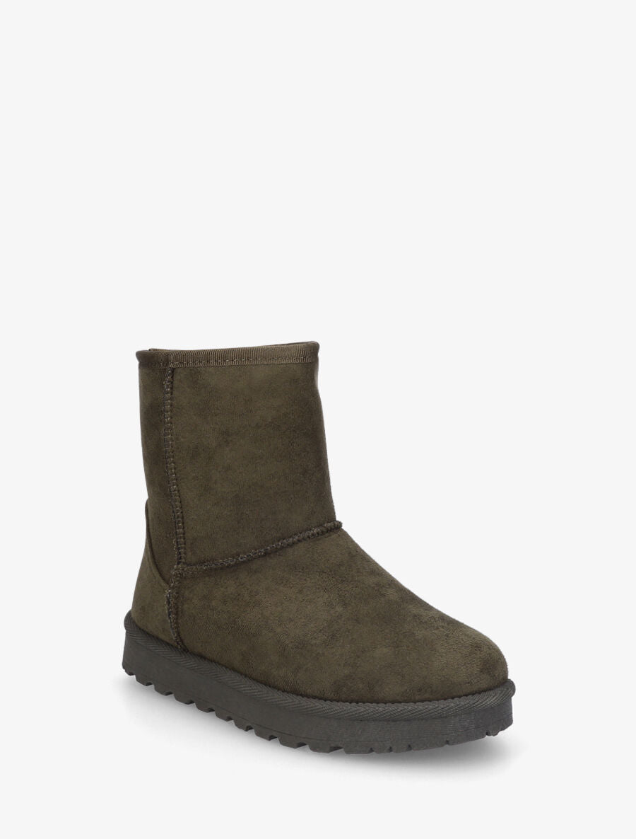 Boots unies en suédine - Kaki - 2