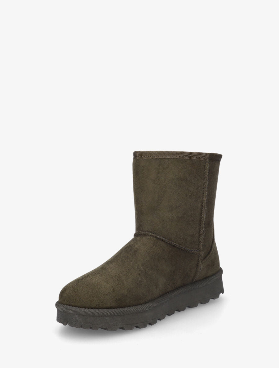 Boots unies en suédine - Kaki - 3