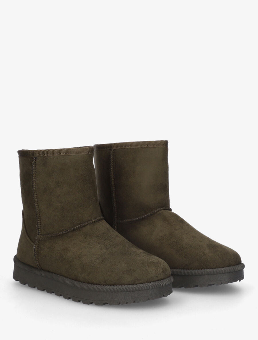 Boots unies en suédine - Kaki - 4