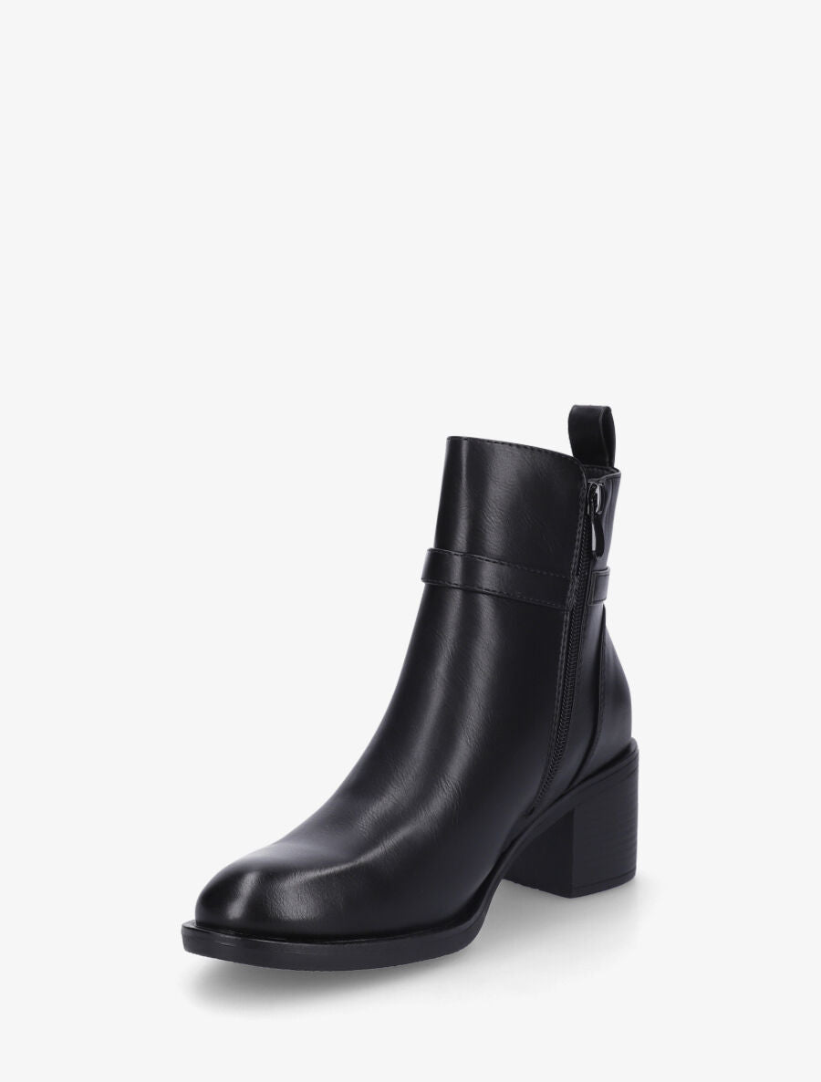 Bottines élastiquées sanglées - Noir - 3