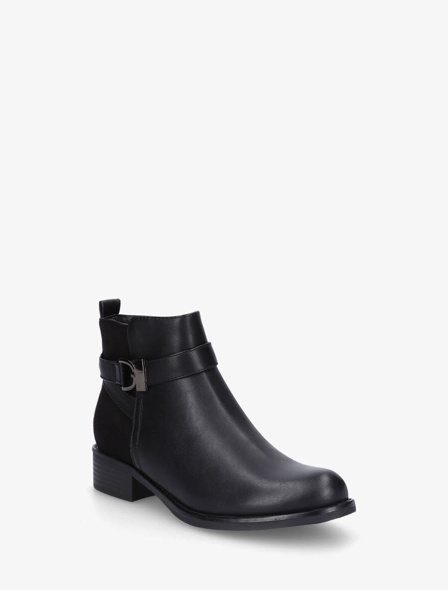 Bottines bi-matière à boucle - Noir - 2