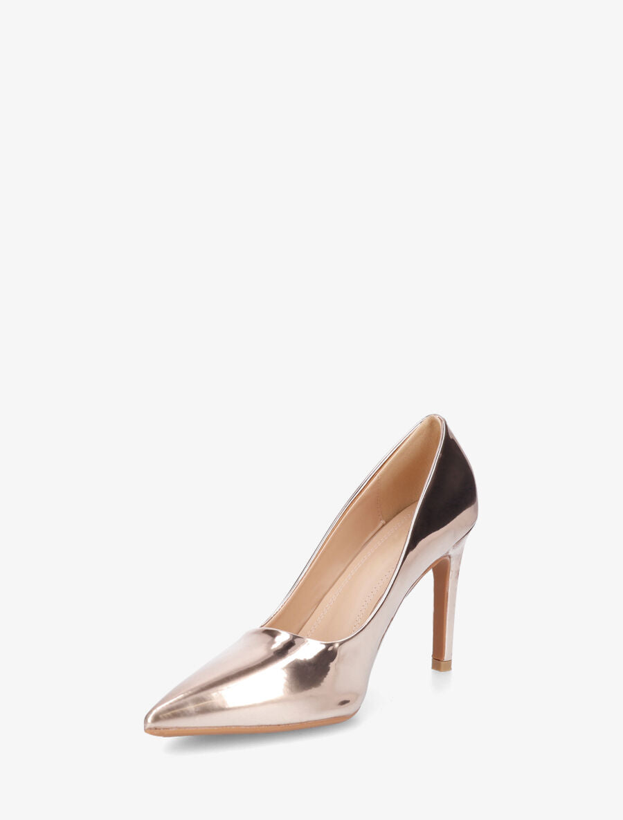 Escarpins pointus à talon aiguille haut - Rose gold - 3